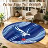 Round Rug Custom NameCrystal Palace Pattern Non Slip Carpet Home Floor Decor