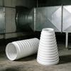 White Plastic Stepped Cone Part, Exhaust Hose Reducer Fitting for Air Duct Transition Work, 26 cm Insert Fit Adapter for Repair Use