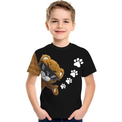 Kids T-shirt 3d Print Boys' Short Sleeved T-shirt Children's Cartoon Anime Summer Outfit Round Neck T-shirt