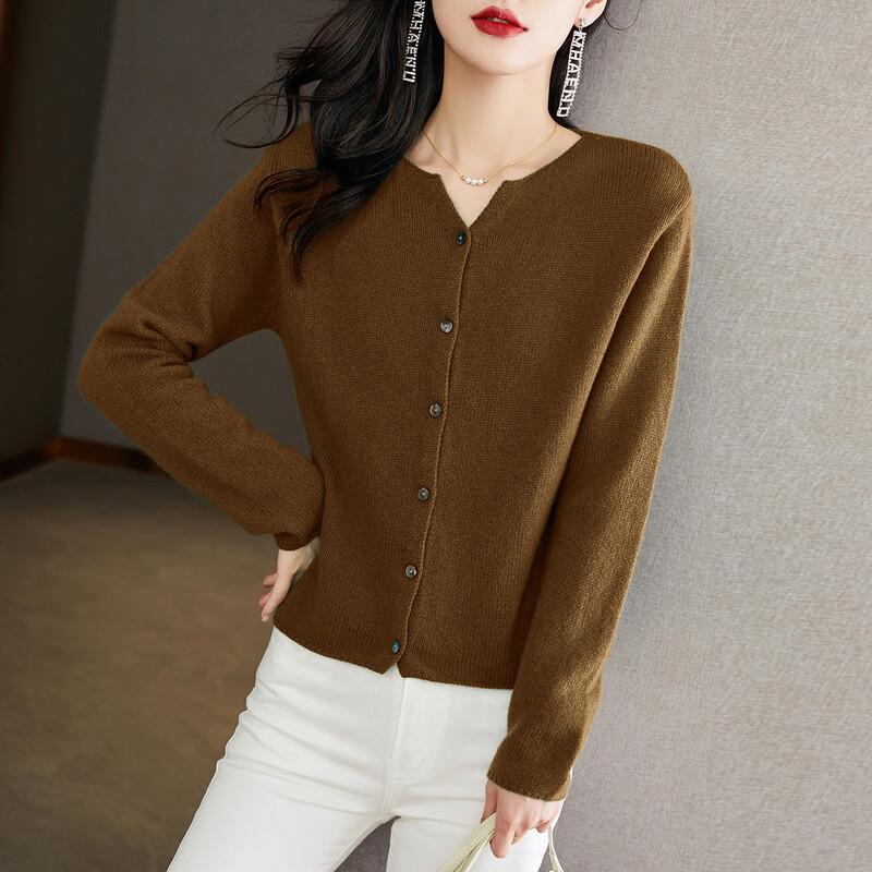 

Srcr Women s Pure Wool Knitted Cardigan M