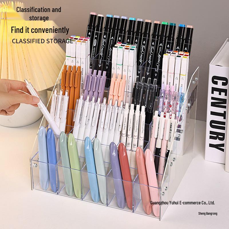 Acrylic Pen Holder Display Stand for Stationery and Pencils