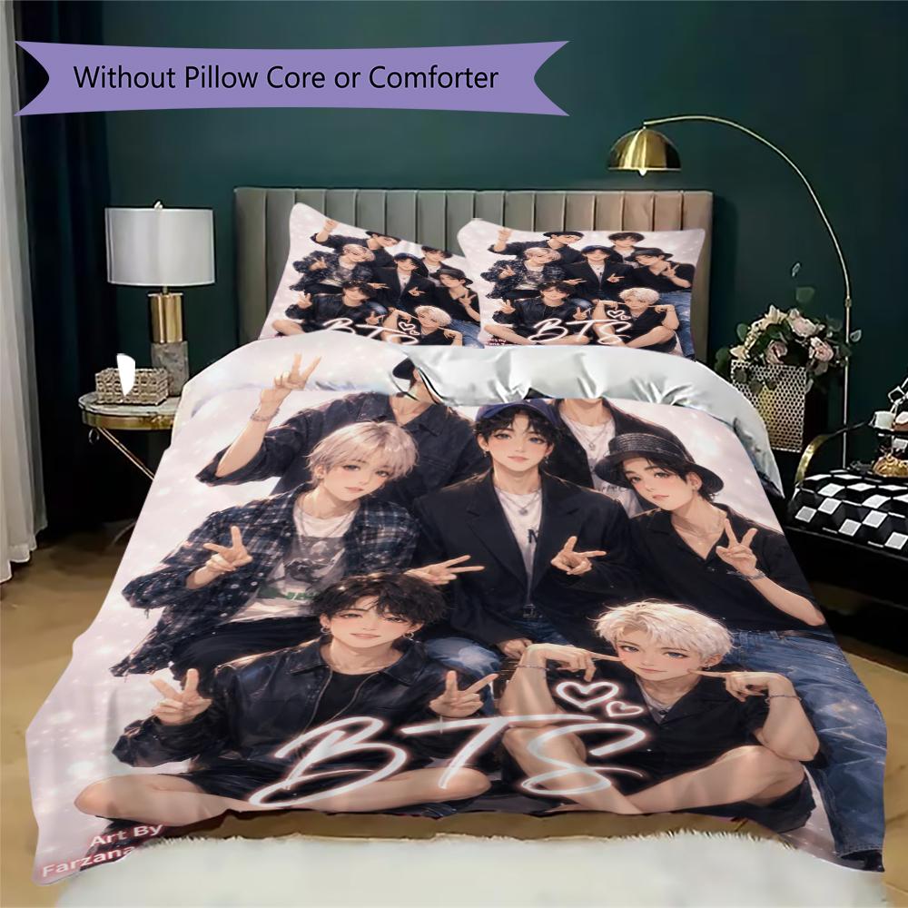 Love Love Threepiece Set 1 Duvet Cover 2 Pillowcase Without Core Without Core Soft And Comfortable Bedding Set Duvet Cover And Pillowcase