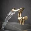 Mussel Design Brass Waterfall Basin Faucet