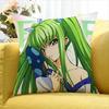 Anime C-Code Geass-S World Various Sizes Square Pillow Case For Car Home Bedchamber Decor
