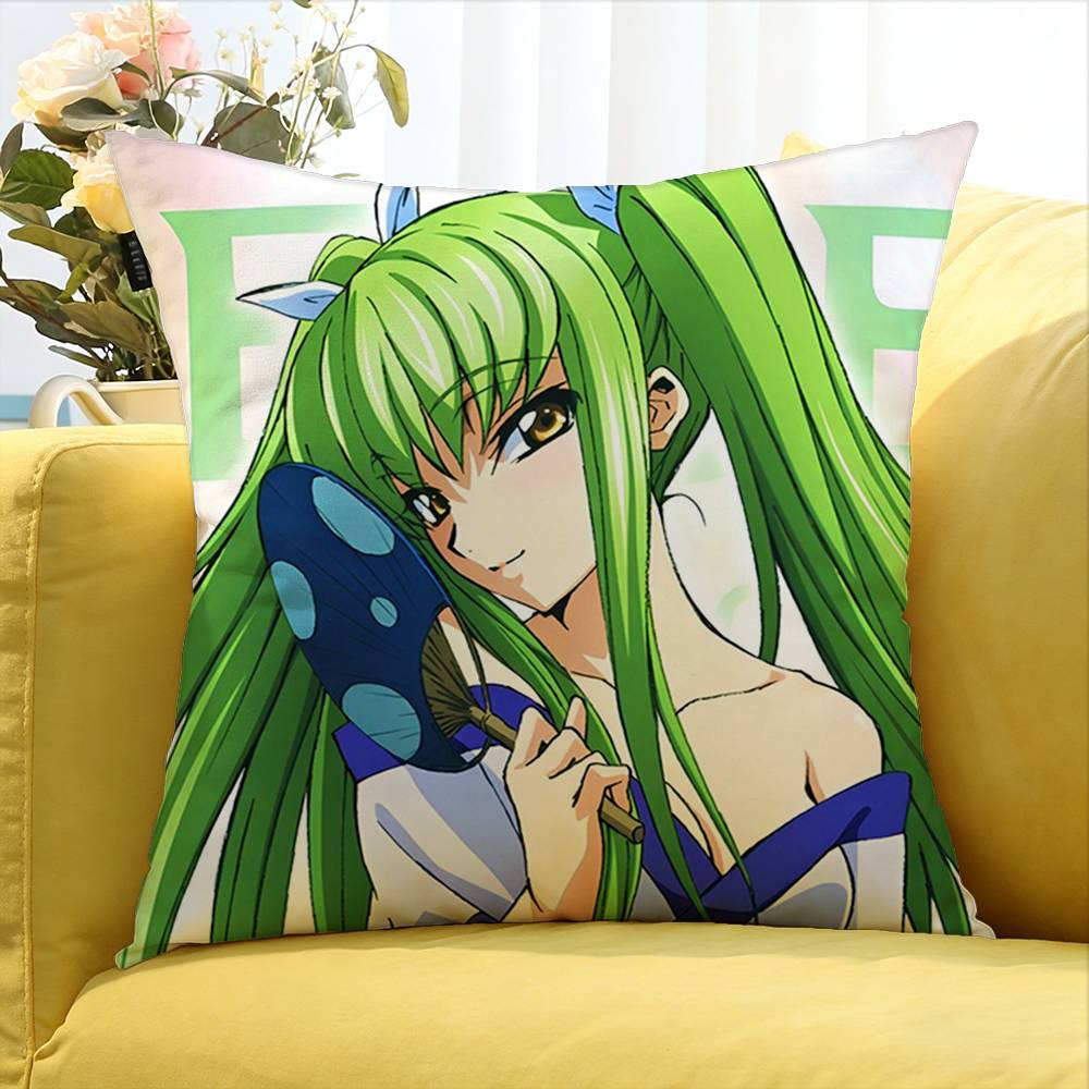 Anime C-Code Geass-S World Various Sizes Square Pillow Case For Car Home Bedchamber Decor