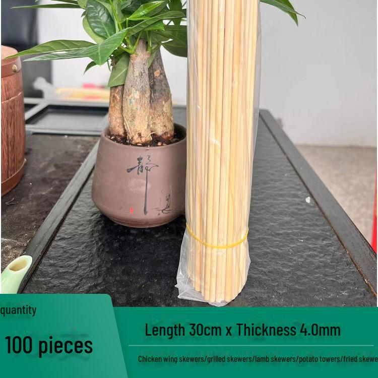 Disposable Bamboo Skewers for BBQ, Grilled Sausages, Bobo Chicken, Oden, and Snacks
