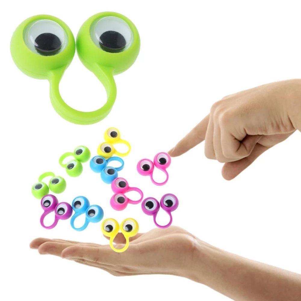 

Gift Plastic Rings Anti-stress Toys Eye Finger Puppets Wiggle Eyes Toy Eyes Ring Finger Cool Toys Random color