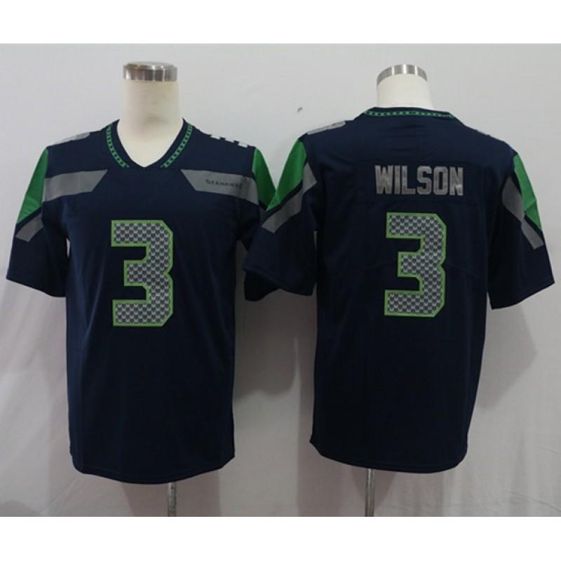 Seattle Seahawks Retro Embroidered Football Jersey Training Tee Men Women - Cotton Blend Athletic Top
