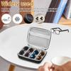 4 Slot Sunglasses Travel Case Portable Glasses Storage Box with Adjustable Slot Hard Shell Eyeglasses Case Sunglasses Organizer#