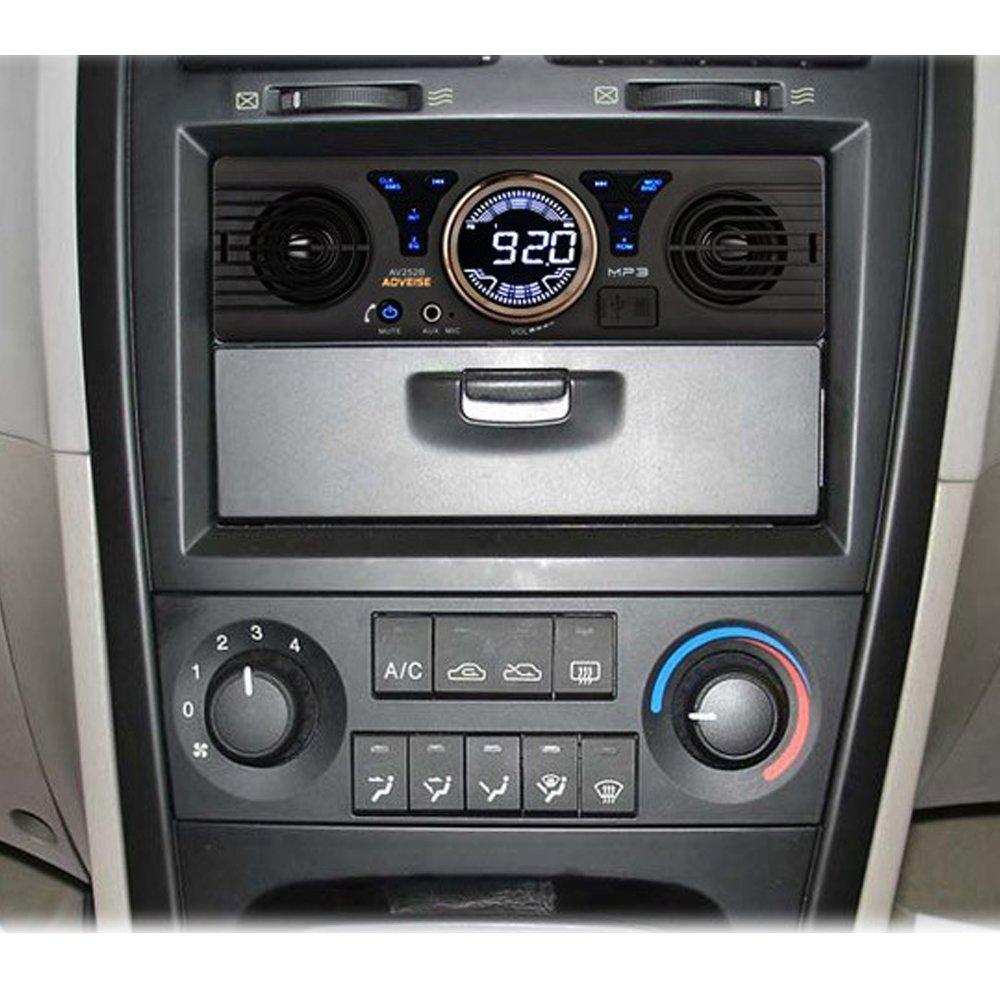 PolarLander Radio auto universal 1-Din 12V în bord cu stereo cu 2 difuzoare încorporate, radio FM, port USB/card TF și Bluetooth [Radio FM 76-108MHz]
