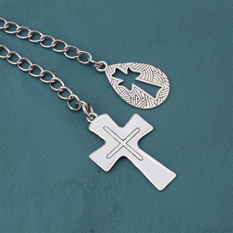 Punk Jeans Pants Chain Multi Layer Chain Cross Charm Waist Wallet Chain Summer Belt for Dancers