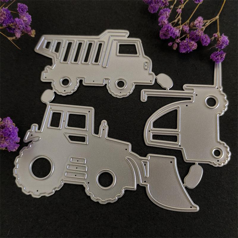 Site Truck Forklift Truck Design Style Metal Cutting Die Stencil for DIY Scrapbooking Album Photo Embossing Paper Card Craft Decor