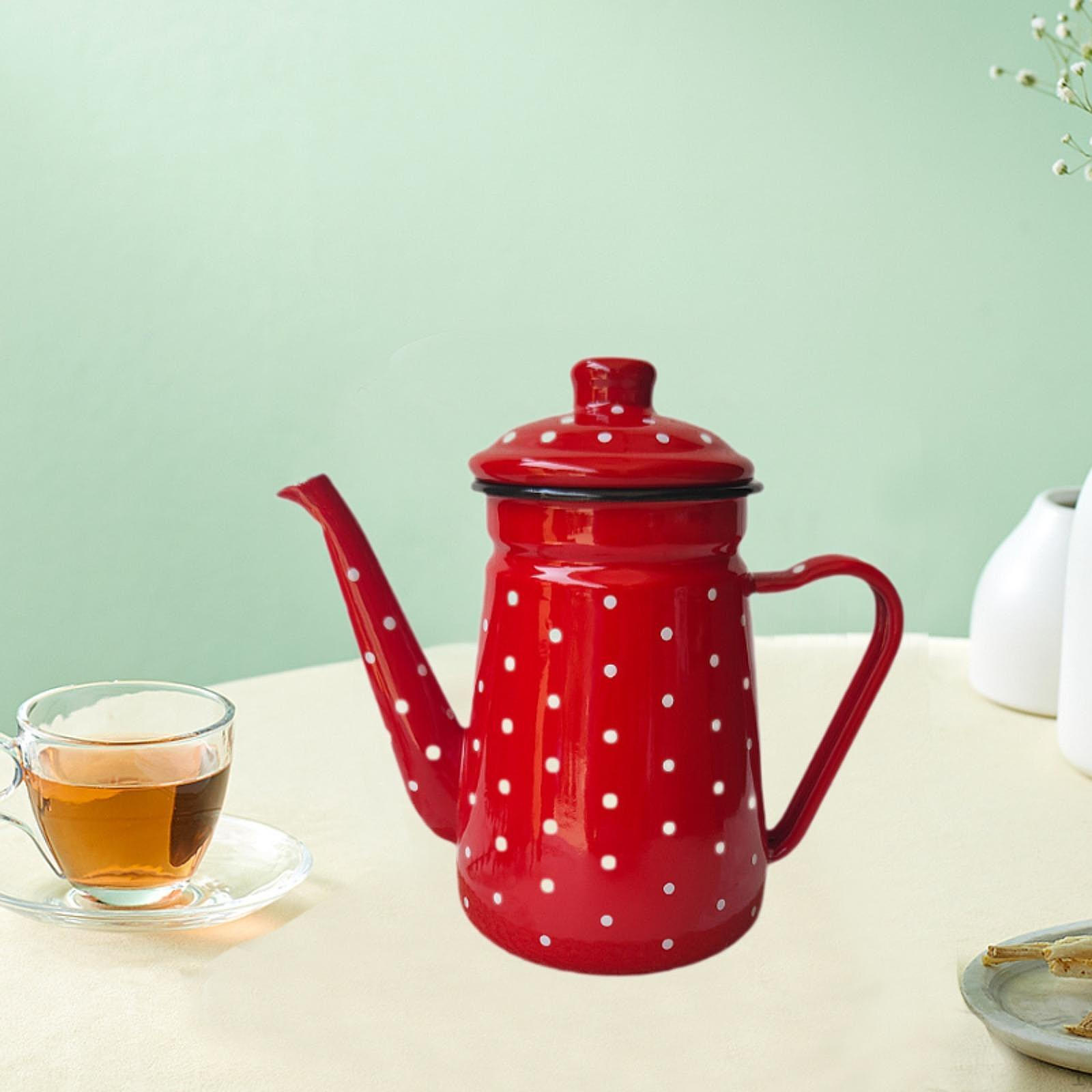 

1,1 л эмалированный чайник для напитков, кувшин для воды с ручкой для кухни и вечеринок style C