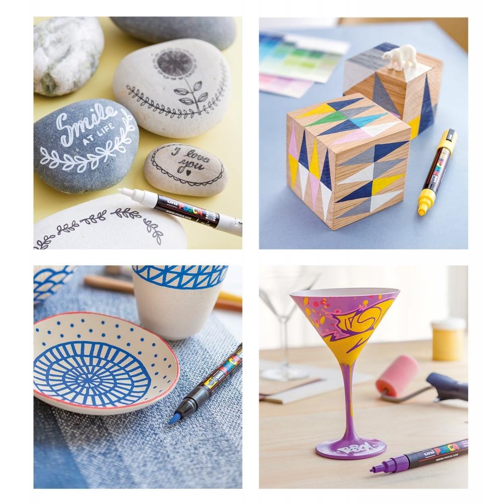 Mitsubishi Pencil Pisak na bazie wody Posca Bardzo gruby kwadratowy wkład 8 kolorów PC17K8C