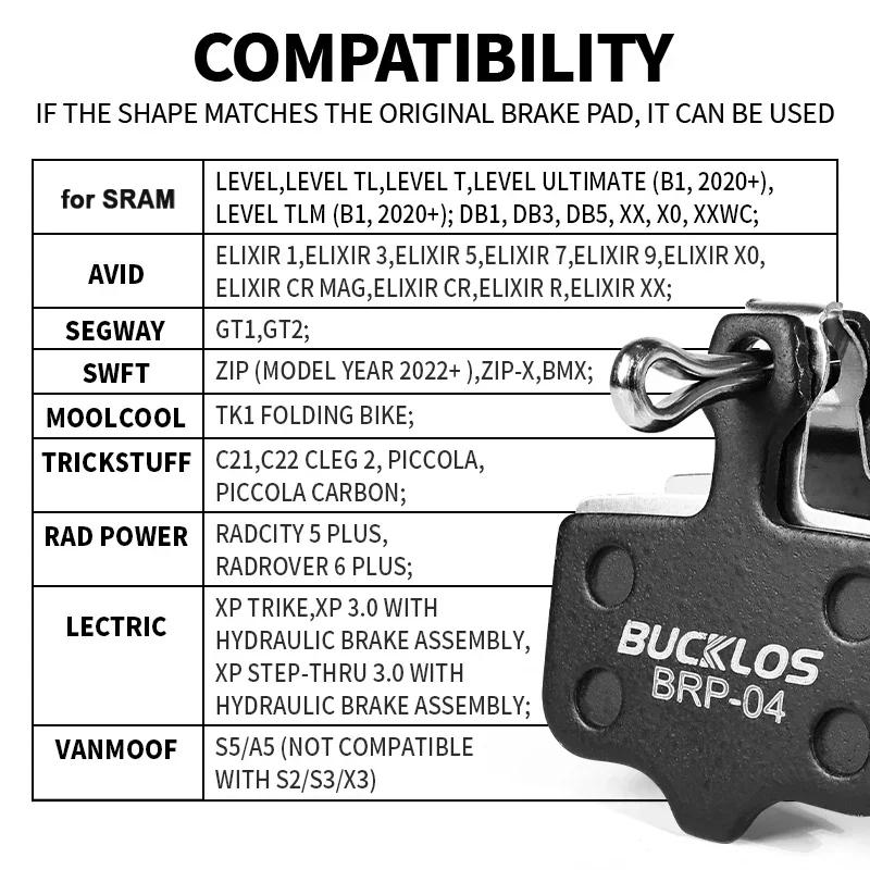 BUCKLOS Resin Bike Disc Brake Pads 2/4PC B01S Bicycle Disk Pads for M9000 M9020 M9120 M8020 MTB Road Bike Hydraulic Discs Pad