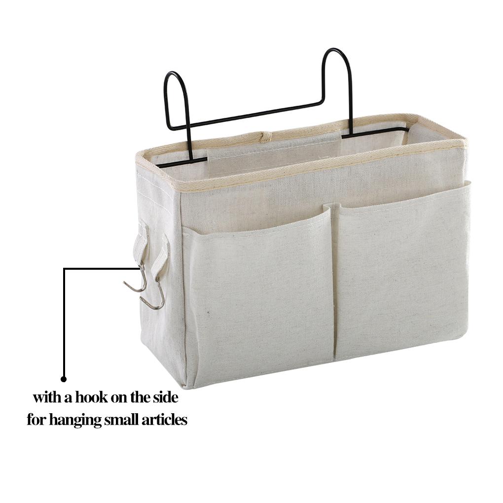 Bedside Storage Organizer Bed Desk Bag Sofa TV Remote Control Hanging Caddy