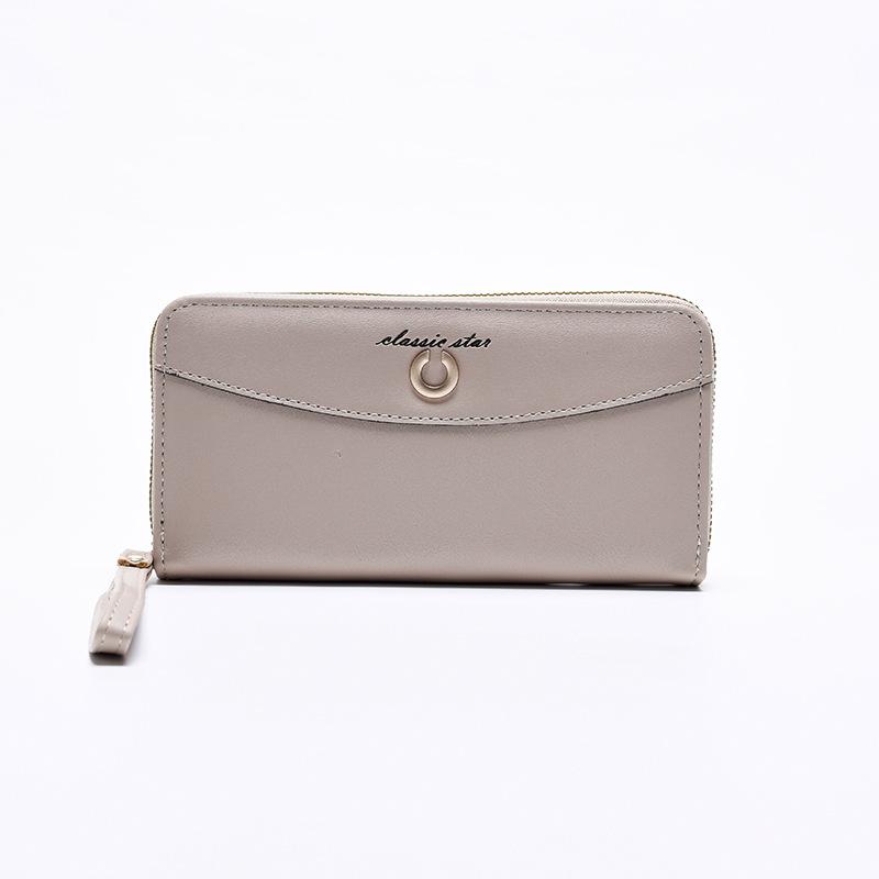 

2025 новый длинный женский кошелек большой вместимости кожаная сумка для хранения простой кошелек на молнии