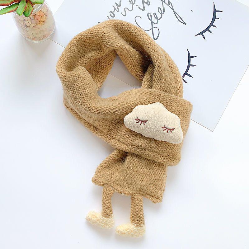 Children's Autumn Winter Cartoon Scarf - Windproof, Super Cute, Fashionable Korean Style Neck Warmer for Boys and Girls