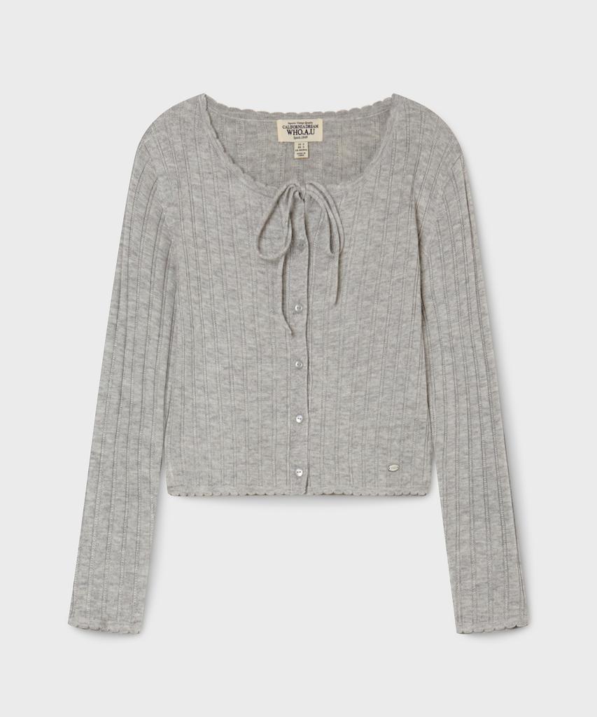 WHO.A.U Skashi Ribbon Cardigan / Whckg2443F