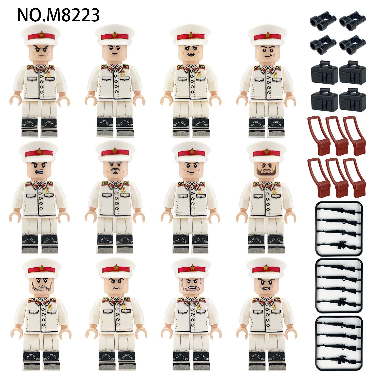 Военная серия Второй мировой войны Минифигурка офицера Красной Армии Конструкторы Игрушки