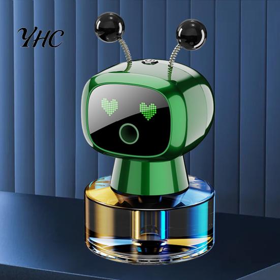 Car Fragrance Diffuser Smart Air Freshener Aromatherapy 3 Modes Adjustable Long-Lasting Robot-Shaped Design Essential Oil Stylish Accessory