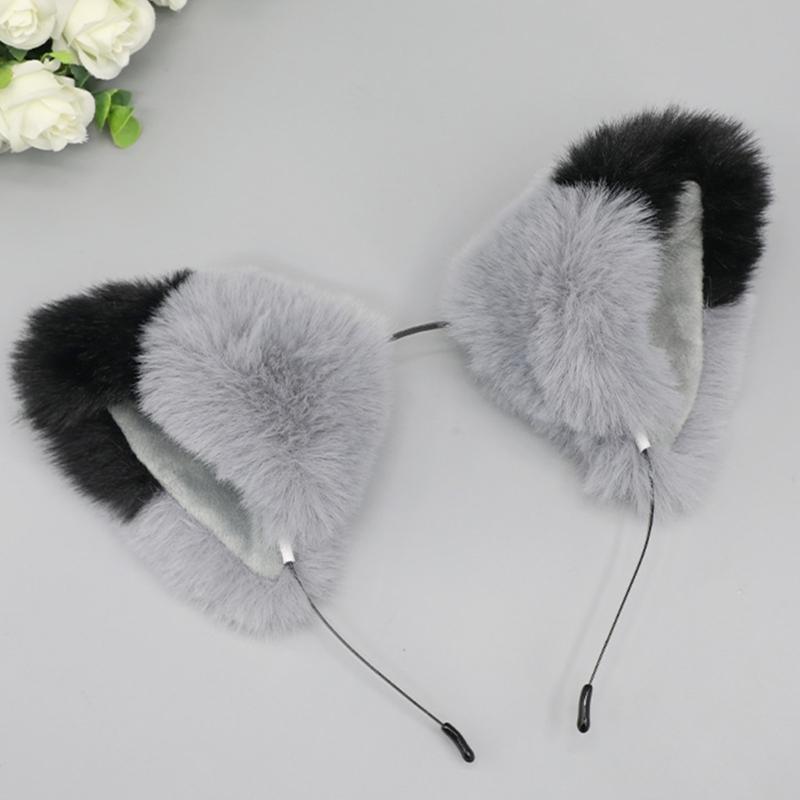 Plush Beast Ear Hairband Animes Maid Headband Cosplay Party Dress Up Hair Decors