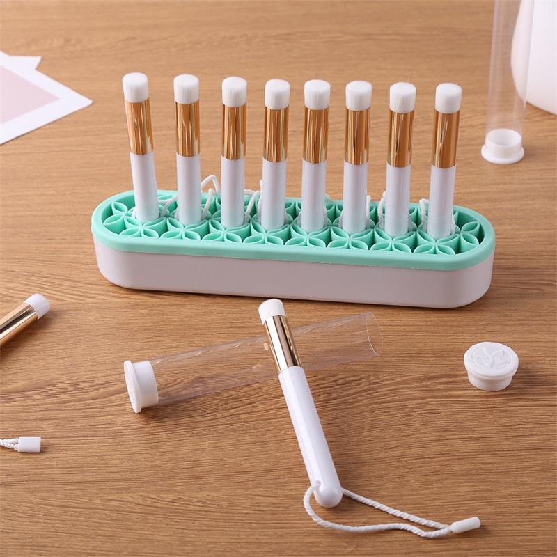 1PCS Silicone Drying Rack Makeup Pen Square Storage Box Silicone Display Rack