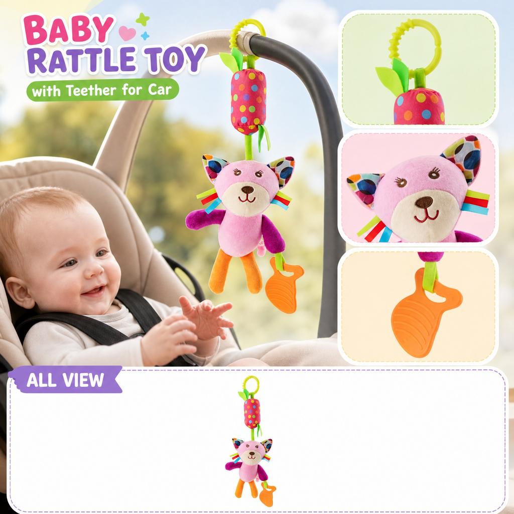 Baby Toy Teether Car Hanging Wind for Nursery Stroller