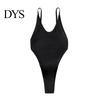 Monokini Swimsuit Women Sexy V-Neck Sleeveless One-piece Backless Design Figure-Enhancing Fit Bikini for