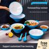 Double-Eared Melamine Noodle Bowl - Imitation Porcelain, Thickened for Commercial Use, Ideal for Restaurants, Special Soup or Mixing Dishes.