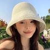 Lightweight Folding Straw Hat Breathable Woven Sun Cap Elegant Vacation Beach Cap  Seaside Travel