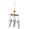 Stainless Steel Bell Toy for Birds Middle Large Size Parrot Standing Toy Cage Decor