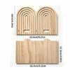 Floating Design Wall Mounted Shelves Multi-Layer Design Wooden Shelves Arched Wall Shelves  Bedroom