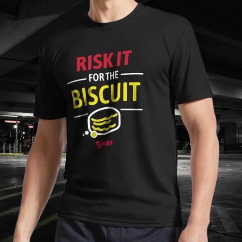 Risk it for the biscuit Active T-Shirt Funny Size American Unisex T- Shirt S