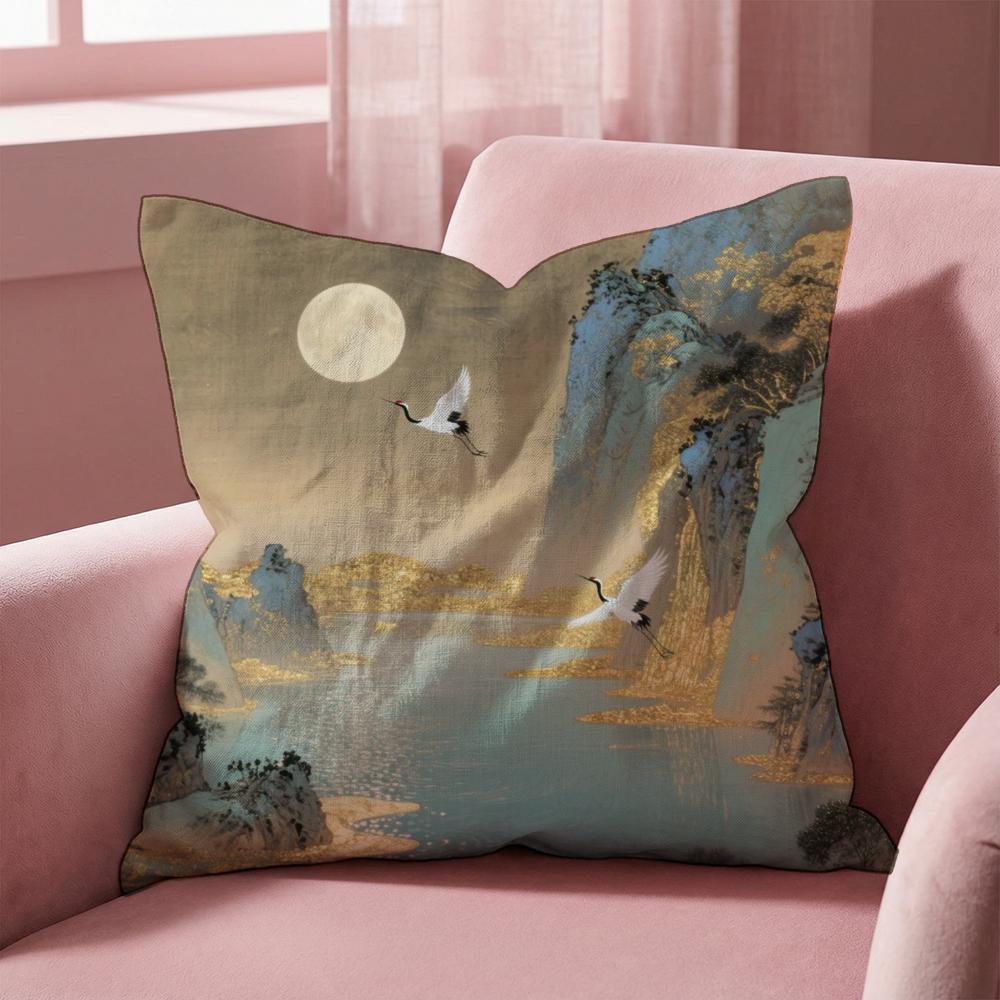 R-Żuraw szary POSZEWKA NA PODUSZKĘ Zwierzę Wielostronna Poszewka na Poduszkę do Domu i Samochodu - Dwustronna, Miękka i Trwała do Codziennego Użytku