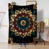 National Style Pattern Design Flannel Printed Blanket Suitable for All Seasons Suitable for Living Room Office Sofa and Travel