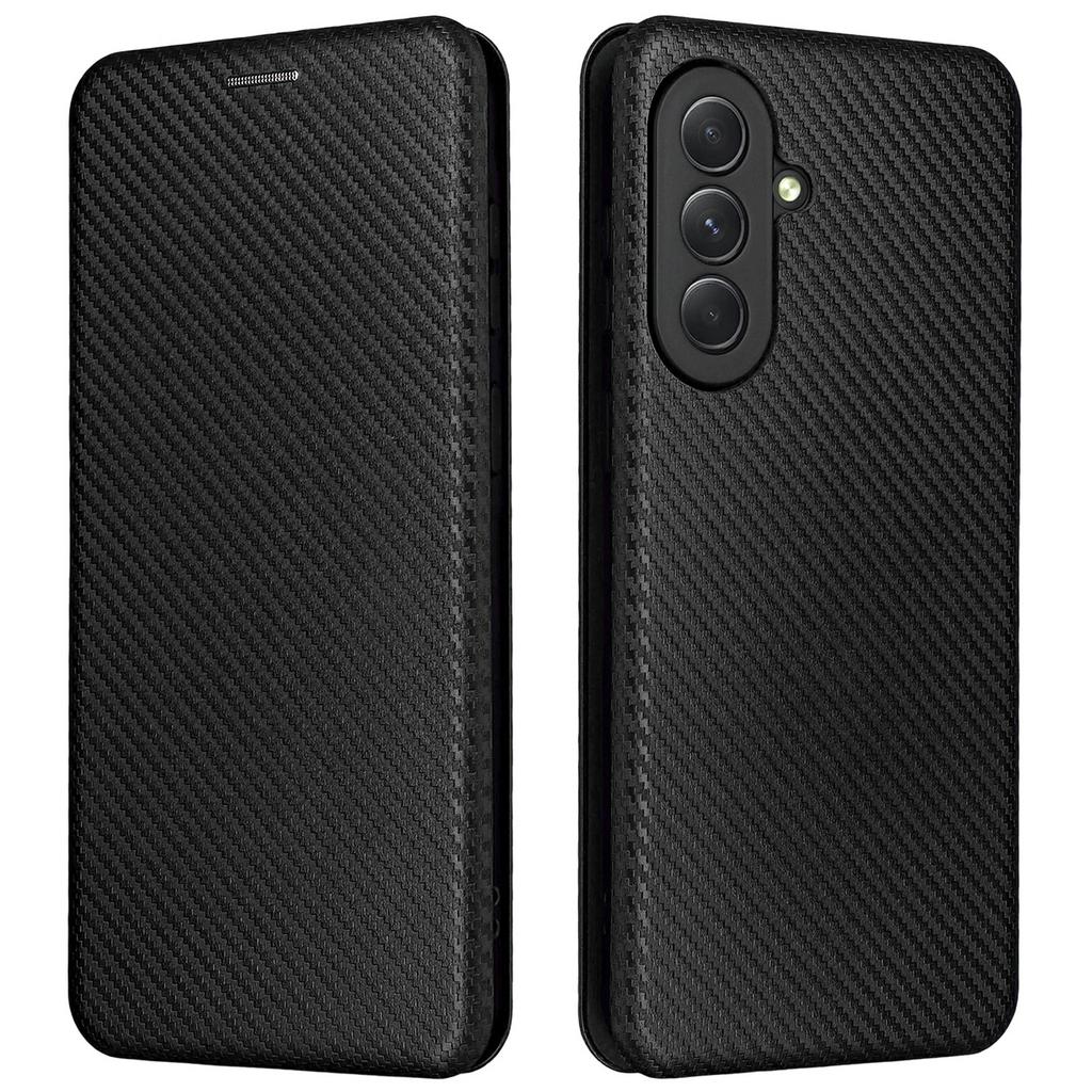 For Samsung Galaxy A57 5G Case Carbon Fiber Texture Drop-Proof PU Leather Phone Cover