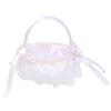 6 Style White Romantic Bowknot Burlap Wedding Ceremony Party Rose Flower Basket