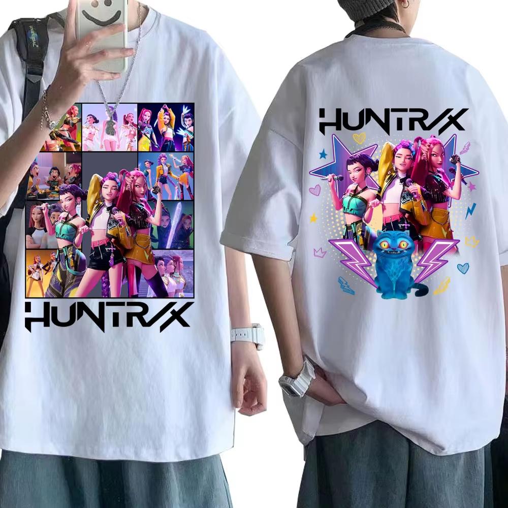 Kpop Demon Hunters T Shirt Rumi Mira Zoey T-shirt Derpy Tiger T-shirts Men Women Fashion Cartoon T Shirt Male Cotton Casual Tees