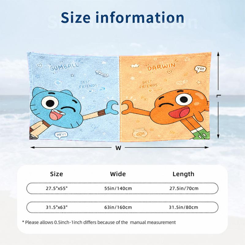 Gumball Microfiber Beach Towel Quick Dry Sand Free Lightweight Beach Towels for Travel Swimming Camping