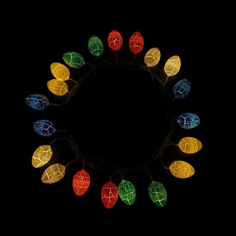 Battery Powered 3M 20LEDs Christmas Garland Fairy Lights Outdoor Crack Egg String Lights for Party Wedding Garden Easter Decor