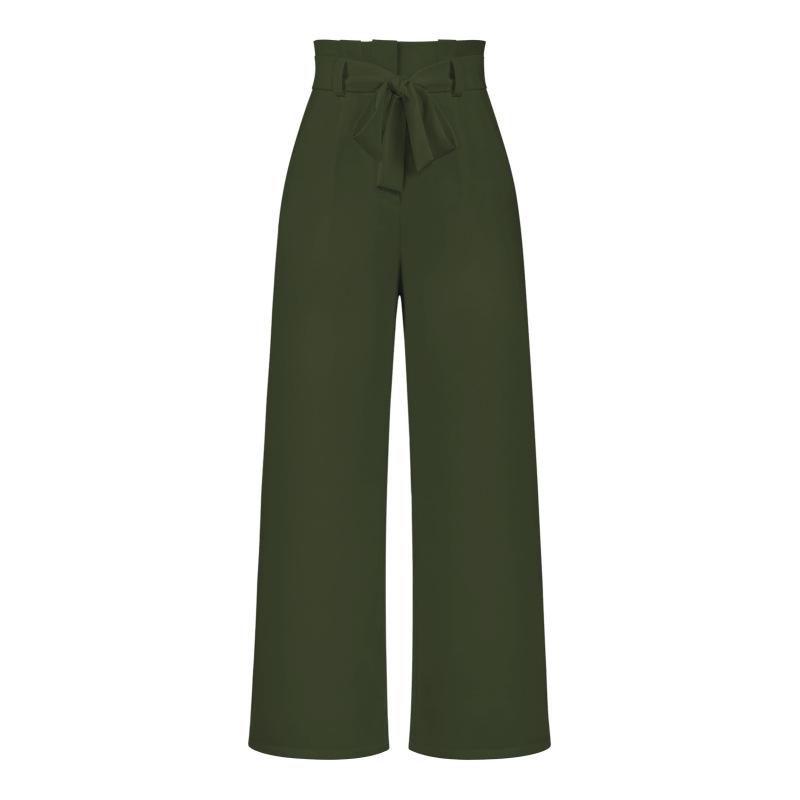 Pantaloni da abito da donna estivi da ufficio Pantaloni casual versatili a gamba larga con pantaloni a cintura