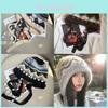Fair Isle Vintage Knitted Beanie Hat For Women Winter Warmth And Ear Protection