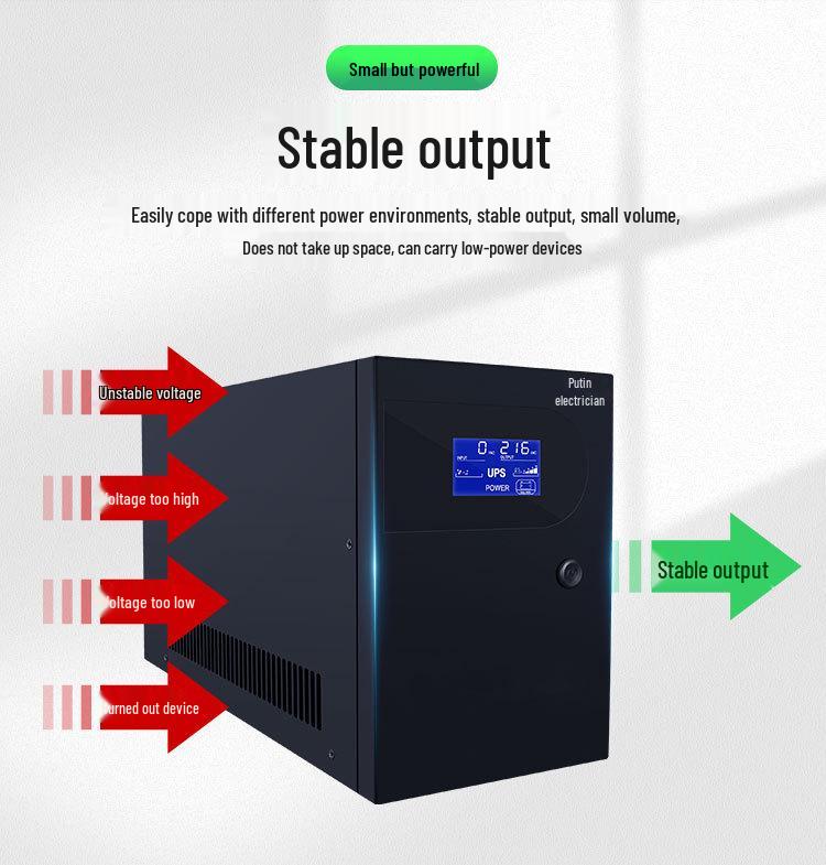 3kVA 1800W Standby UPS with Smart Voltage Stabilization and Overload/Short Circuit Protection