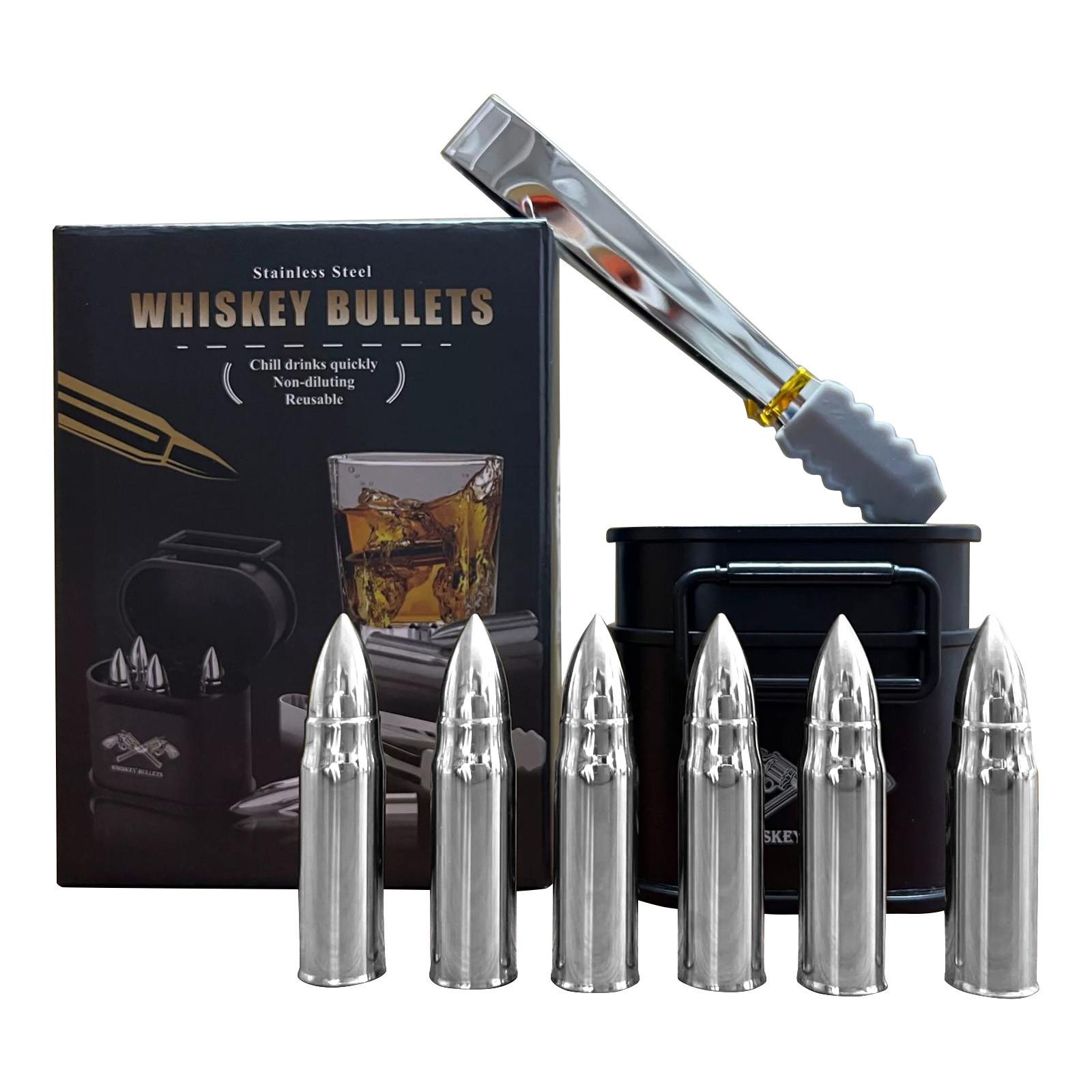 

Подарочный набор кубиков для виски – 6 металлических кубиков, кубики льда для виски из нержавеющей стали, крутые подарки для виски для мужчин, День отца, парня One Size