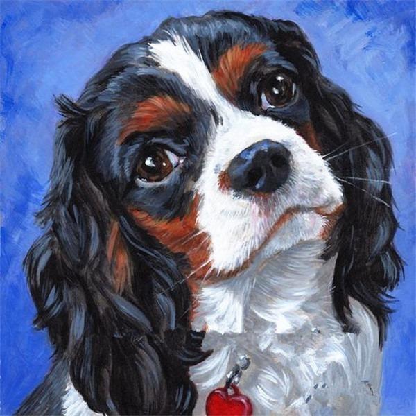 Diamond Painting Full Round Dog 5D DIY Diamond Embroidery Mosaic Animals Rhinestone Pictures Handmade Gift Home Decor