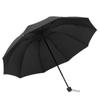 Hand Open 10 Bone Three-fold Umbrella Umbrella Folding Male and Female Reverse Umbrella Plus