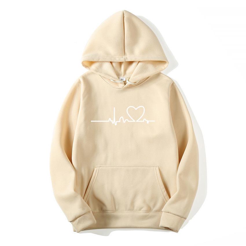 Trendy Cross-Border Couple Hoodies: Autumn/Winter Velvet Print with Kangaroo Pocket