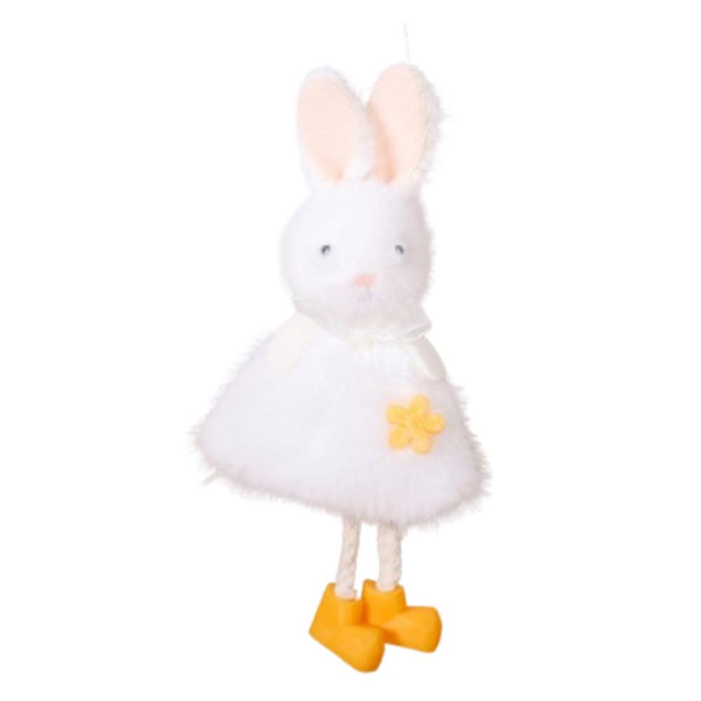 Plush Rabbit Doll Pendant Cute Happy Easter Decoration Easter Long Legs Bunny Doll Children Gift