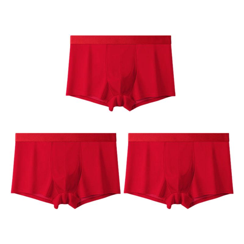 

Мужское одноразовое нижнее белье из чистого хлопка, красное (3-Pack)